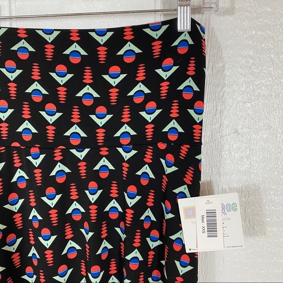 NEW LuLaRoe Geometric Print Maxi Skirt XXS - Picture 2 of 12